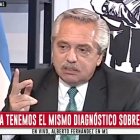 El presidente Fernández durante la entrevista al canal C5N.