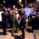 Acciones. Policías retirados en una acción de rechazo en el caso Isspol.