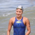 La nadadora tricolor llegó a cuatro segundos de la ganadora.