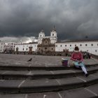 Registro este jueves de la Iglesia de San Francisco y su plaza en Quito.