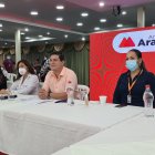 El candidato Arauz participó de un conversatorio con medios de comunicación en Guayaquil.