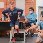 El volante Damián Díaz fue uno de los primeros jugadores en presentarse a la concentración en Quito.