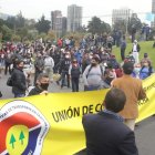 Los transportistas cumplieron una marcha pacífica en Quito.