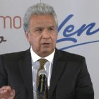El presidente Lenín Moreno en el programa radial de cada semana.