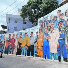 El mural ‘Primera Línea Guayaquil’, de Juan Pablo Toral.