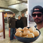 Ernesto, Verónica y Alberto en su local Pandino en Madrid-España.