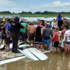 La aeronave quedó en este estado por la abrupta caída.