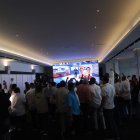 Militantes de CREO celebran, desde el Centro de Convenciones las cifras de CEDATO.