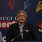 El mandatario electo, Guillermo Lasso, dio una rueda de prensa la tarde de este 12 de abril de 2021.
