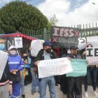 Protestas en el Hospital del IESS de Quito.