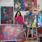 Fotografía cedida por Cece Feinberg PR donde aparece Sandra Fabara, más conocida como Lady Pink, una reconocida grafitera nacida en Ecuador y criada en Nueva York.