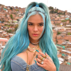 Karol G en una de las locaciones de Medellín.