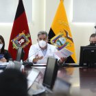 Análisis. La mesa de Salud del COE se reunió durante la tarde para analizar las cifras de la COVID.