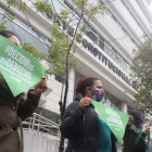 Ayer, movimientos a favor y en contra del aborto se apostaron en las instalaciones de la CC.