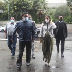 Denuncia. La presidenta del Consejo de Participación Ciudadana Sofía Almeida estuvo la mañana de este lunes 3 de mayo en la Fiscalía.