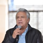 El presidente de Ecuador, Lenín Moreno, participa en el foro "Defensa de la Democracia en las Américas".