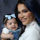 Con su hija, Sara Rafaela.