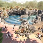 Fotografía de la exhibición sobre Galápagos que promociona el zoológico de Houston.