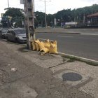 La basura de construcción tirada en la avenida 25 de Julio, que denunciaron los moradores de la ciudadela Nueva de Octubre, al sur de la urbe.