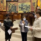 Cita. Los tres legisladores más votados preparan lo que será la primera sesión. Ayer estuvieron en el pleno.