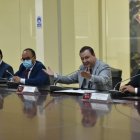 La plenaria del COE nacional durante la rueda de prensa.