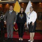 Las tres principales dignidades de la Asamblea Nacional que fueron electas la tarde y noche del sábado.