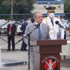 Acto. El ministro de Defensa Oswaldo Jarrín destacó las capacidades de las aeronaves entregadas a la FAE.