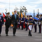 El rey Felipe fue recibido con el himno de España.