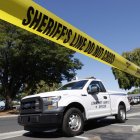 La Policía hace presencia en la Autoridad de Transporte del Valle de San José en San José, California, Estados Unidos, este 26 de mayo de 2021 donde se produjo un tiroteo que dejo nueve muertos. EFE/JOHN G. MABANGLO