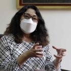 En la imagen, la primera ministra de Perú, Violeta Bermúdez.