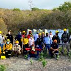 Los brigadistas durante el curso que recibieron en Montecristi en estos días para especializarse en manejo de fuego.