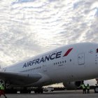 Un avión de Air France. La aerolinea ha sido sancionada por Rusia debido que evita pasar por Bielorrusia