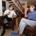 Guaidó y Lasso reunidos hace pocos meses, cuando este último era candidato a la presidencia de Ecuador.