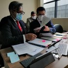 Audiencia. El abogado Paúl Ocaña expuso las razones por las que su defendido Carlos Pareja Yannuzzelli debe regresar a la cárcel 4 de Quito.