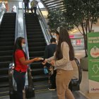 Medida. Uso de mascarilla y toma de temperatura para entrar a CityMall.