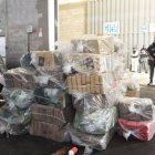 Una voluminosa cantidad de droga antes de la incineración en un local apropiado para esta actividad.