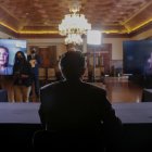 El presidente de la República, Guillermo Lasso, en el Foro Económico Mundial.