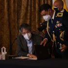 Reunión. El presidente Guillermo Lasso convocó a sus ministros a una reunión en el Palacio de Gobierno.