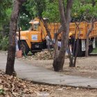 Trabajo. La atención se dio en los parques de las manzanas 101 y 105.