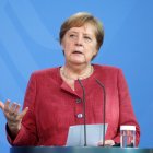 Angela Merkel, durante una conferencia de prensa este martes 21 de junio.