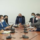 Tres de las autoridades convocadas comparecieron a la Comisión de Justicia, entre ellos, el ministro de Trabajo, Patricio Donoso (terno gris).