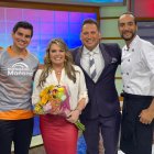 Con Isaac Delgado, José Luis Arévalo y el chef Beto.