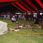 Previo al desarrollo de la actividad se realizó un ritual para pedir a la Pachamama (Madre Tierra) sabiduría en las elecciones.