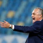 Gustavo Alfaro, entrenador de la selección ecuatoriana, durante el partido ante Brasil.