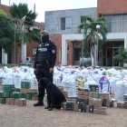 El pasado fin de semana, la Policía Antinarcóticos se incautó 7.3 toneladas de cocaína, en el puerto marítimo de Guayaquil, al sur de la ciudad.
