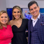 Con Katiuska Peralta, quien estuvo invitada a "Noticias de la mañana".