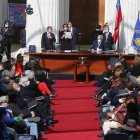 Santiago. Vista general de la sesión inaugural de la Convención Constitucional, hoy en el antiguo Congreso Nacional.