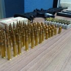 Los pertrechos mostrados por la Policía luego de su incautación.CORTESÍA