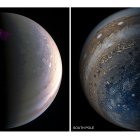 Imágenes de los polos de Júpiter procedentes del satélite Juno de la NASA y del telescopio de rayos X Chandra de la NASA.