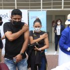 Inoculación. Los trabajadores tenían una cita previa para recibir su dosis.